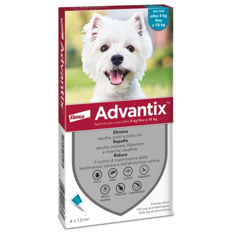 ADVANTIX  4 -10KG.    1 ML  X 4 PIP.