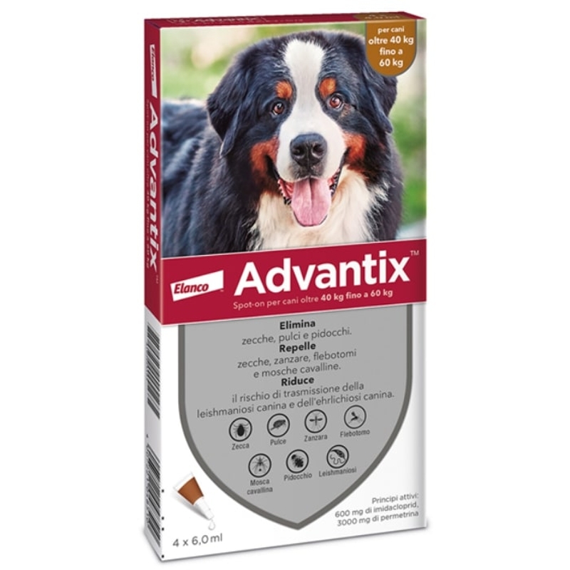 ADVANTIX   40 -60KG.0,6 ML  X  4 PIP.