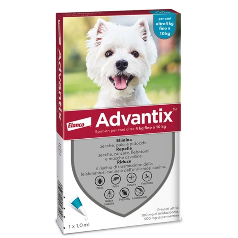 ADVANTIX  4 -10KG.    1 ML  X  UNA PIPETTA