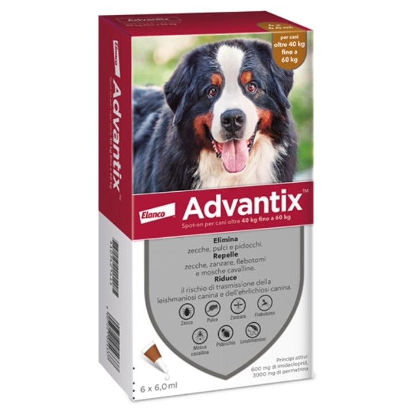 ADVANTIX 40 -60KG.0,6 ML  X  6 PIP.