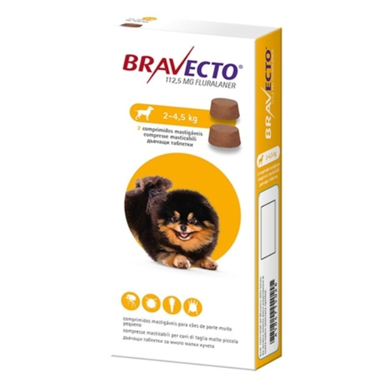 BRAVECTO   XS  (112,5mg)     2 - 4,5 KG   x 2
