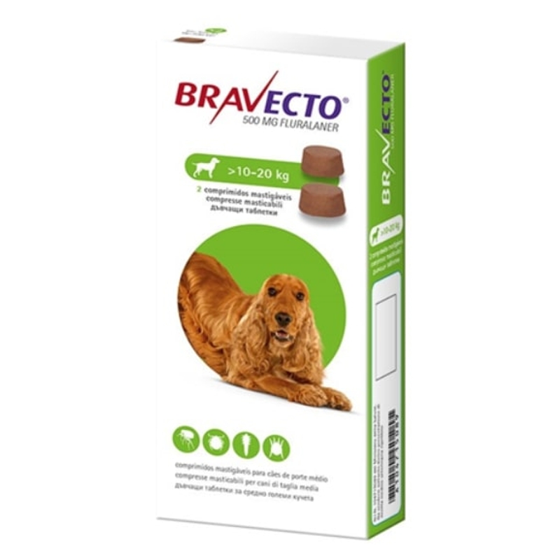 BRAVECTO    M  (500 mg)     10 - 20  KG   x 2
