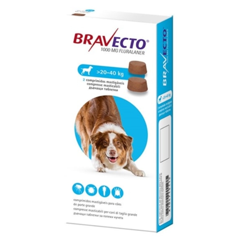 BRAVECTO    L  (1000mg)    20 - 40  KG    x 2