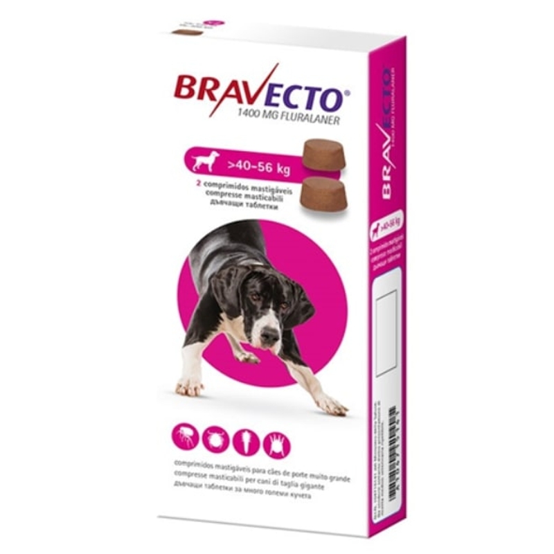BRAVECTO   XL   (1400mg)  40 - 56  KG    x 2