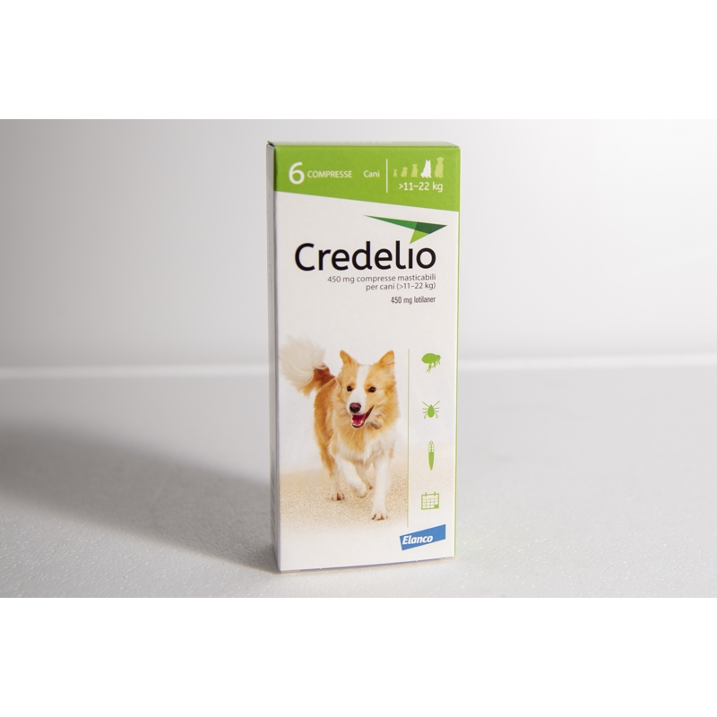 CREDELIO 450 MG     X 6 CPR 11-22KG   VERDE