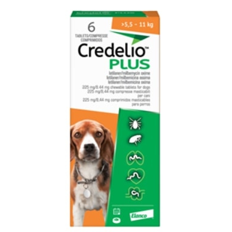 CREDELIO PLUS 225MG     X 6 CPR  5,5-11KG  ARANCIO