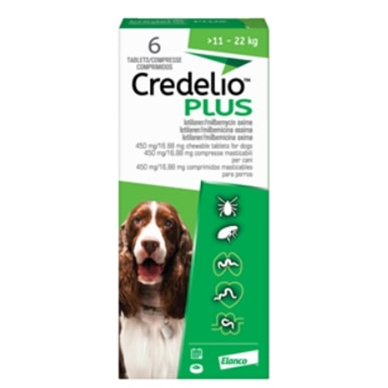 CREDELIO PLUS 450MG     X 6 CPR 11-22KG    VERDE