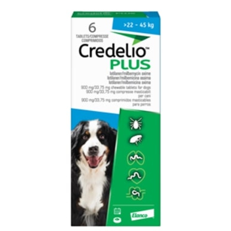 CREDELIO PLUS 900MG     X 6 CPR 22-45KG        BLU