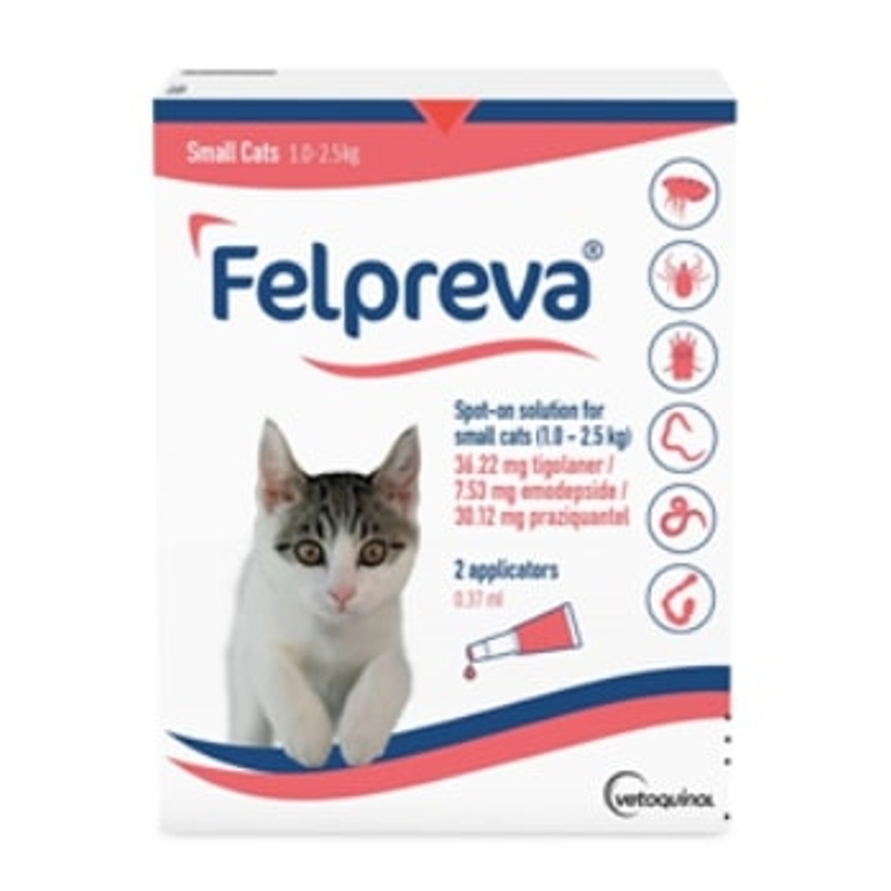 FELPREVA SPOT ON       2,5 KG 0,37 ML      2  PIP