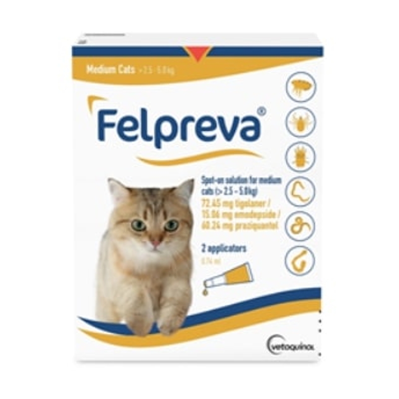 FELPREVA SPOT ON  2,5 - 5 KG 0,74 ML      2  PIP