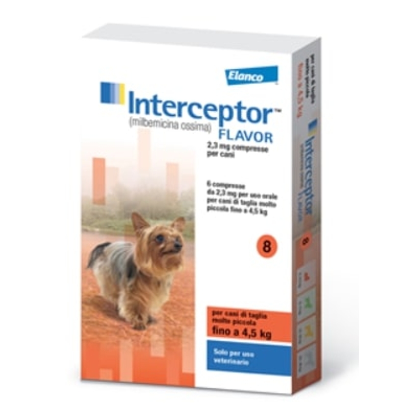 INTERCEPTOR FLAVOR 0 - 4,5  KG ROSSO X 8 CP 4,5MG