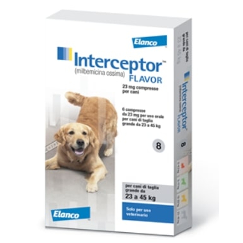 INTERCEPTOR FLAVOR 23 - 45 KG BIANCO X 8 CP 23 MG
