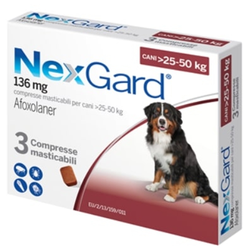 NEXGARD  136 MG 25 - 50  KG   x 3 cpr app