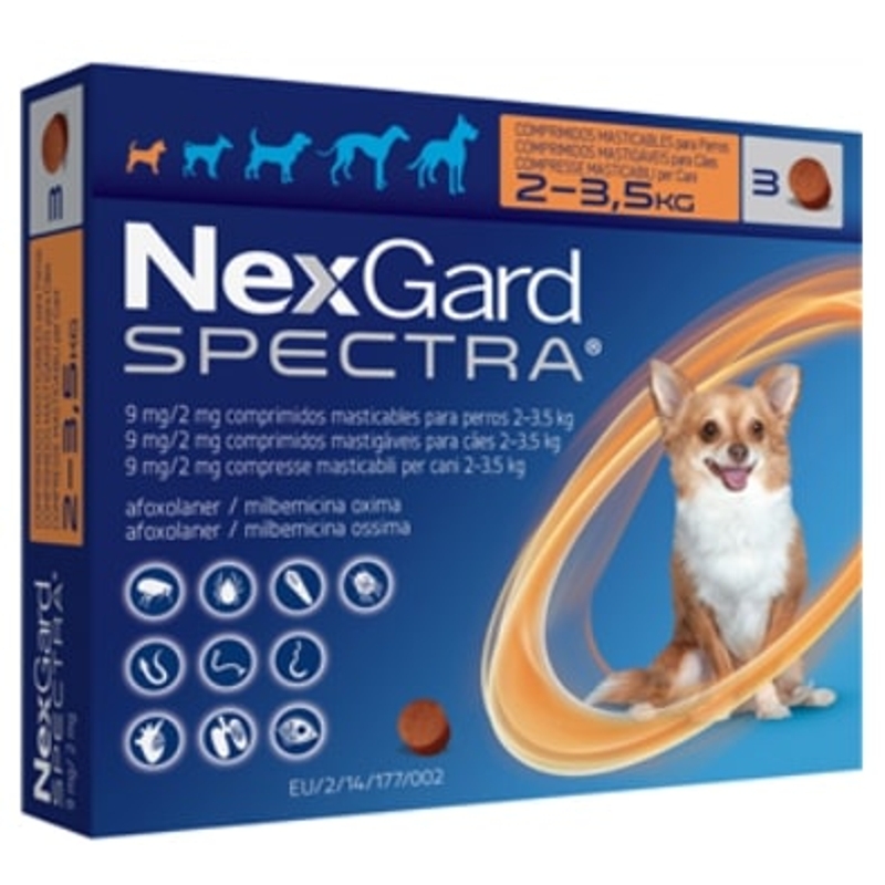 NEXGARD  SPECTRA    1,35 - 3,5  KG   3 cpr mast..