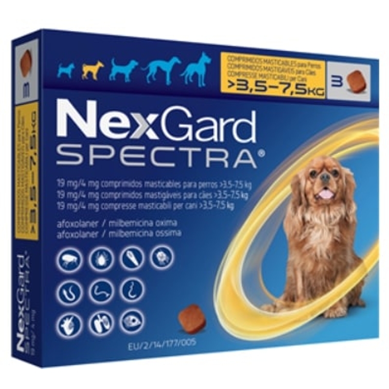 NEXGARD  SPECTRA 3,5 - 7,5  KG   3 cpr mast..