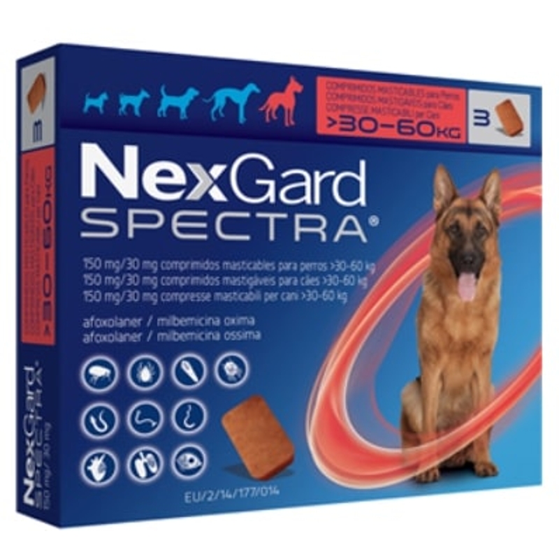 NEXGARD  SPECTRA  30 -  60  KG   3 cpr mast..