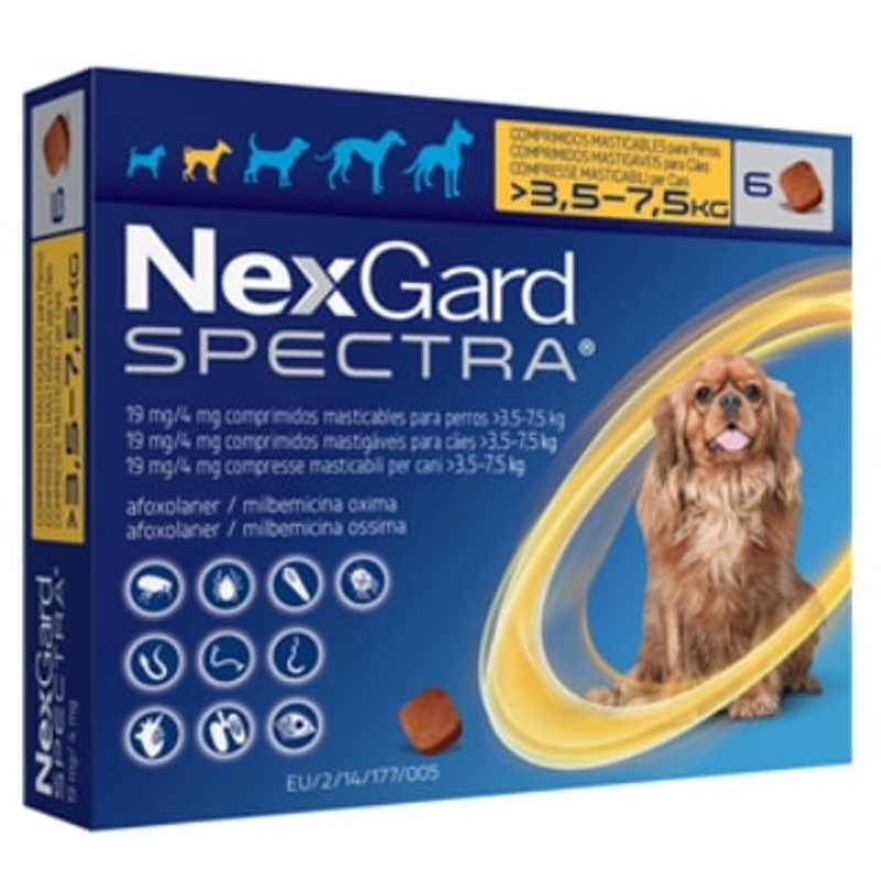 NEXGARD  SPECTRA 3,5 - 7,5  KG   6 cpr mast..