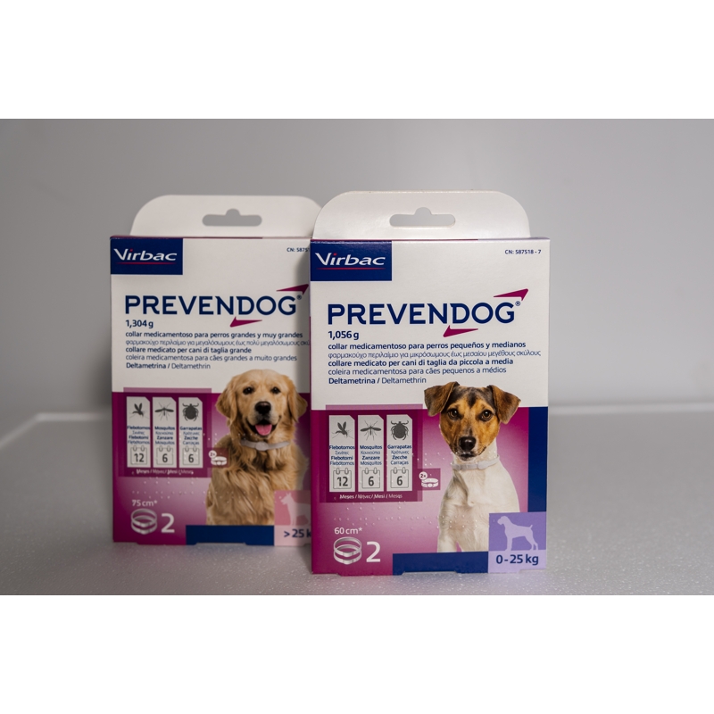 PREVENDOG  SOPRA 25 KG COLLARE DA 75 CM X 2