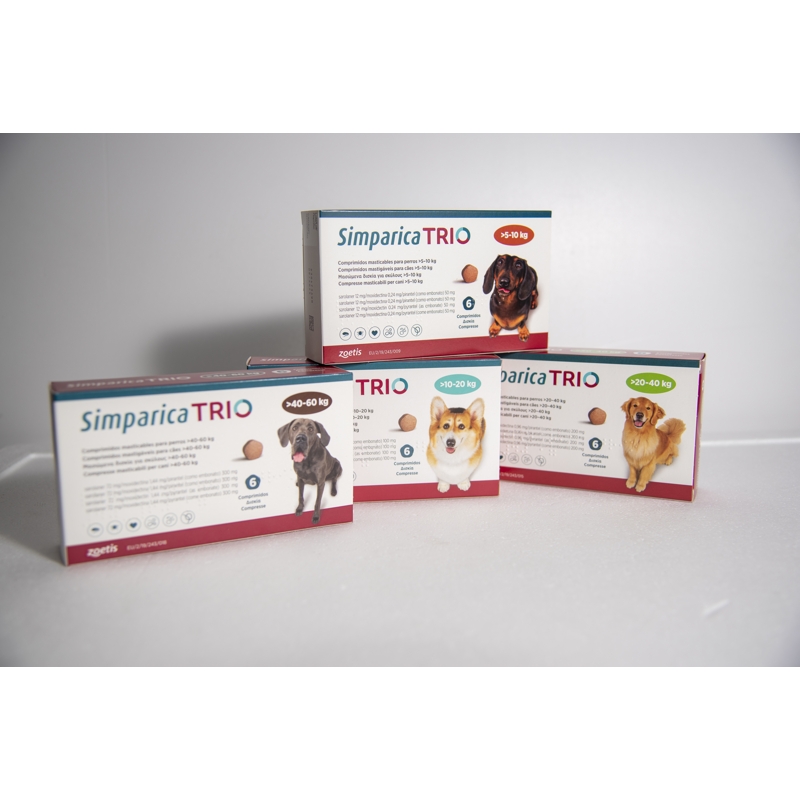 SIMPARICA  TRIO    5 - 10 KG     6 CPR