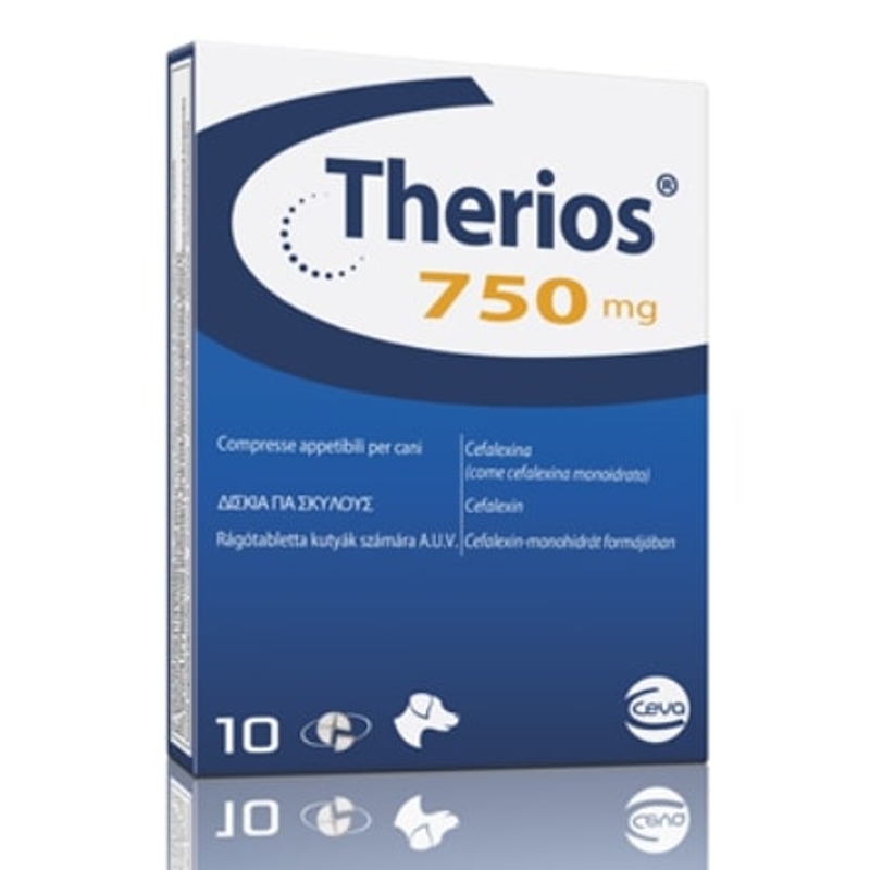 THERIOS   750 MG.  10 CPR.