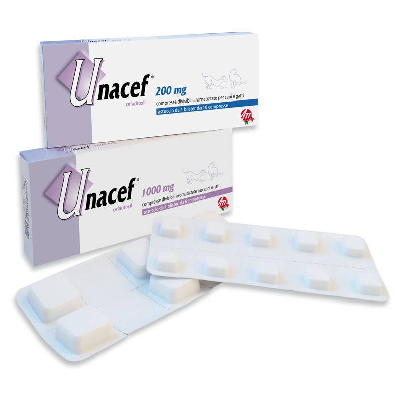UNACEF  200 MG 10 CPR